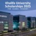 APPLY: Khalifa University Scholarships for global student