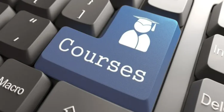 Keyboard with “Courses” Button.