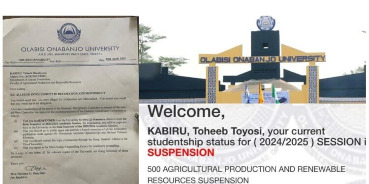 OOU Suspends Final-Year Student Over Defamation Allegation Despite Public Apology