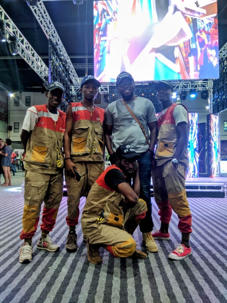 With carpentry contestants at the ICreate Skill Fest Lagos