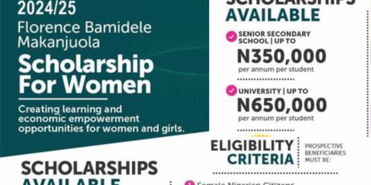 Apply: 2025 Florence Bamidele Makanjuola (FBM) Scholarship for Nigerian Female Students