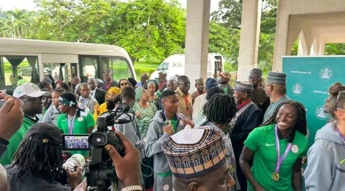 Breaking: Tinubu Rewards Super Falcons with National Honours, Houses, and Cash After WAFCON Triumph