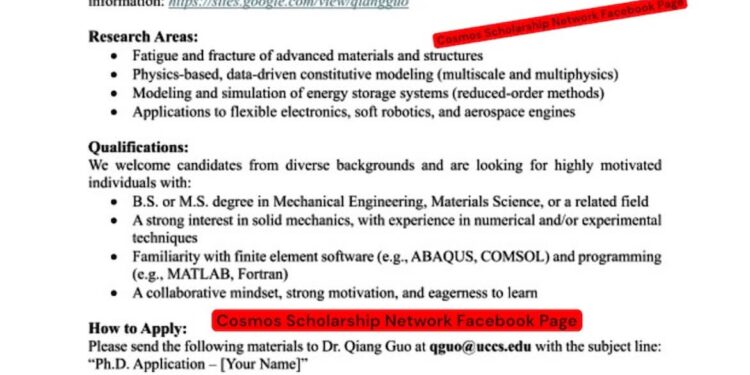 Apply: Fully funded Ph.D. Opportunity at University of Colorado Colorado Springs UCCS – Spring 2026