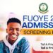 FUOYE ADMISSION SCREENING