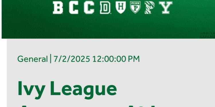 Ivy League Recognises 34 Student-Athletes for Academic Excellence in Non-Core Sports