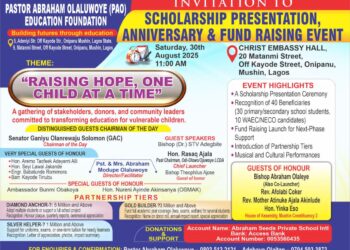 PAO Foundation, Abraham Seeds College Unveil Scholarship for 40 Underprivileged Children Tomorrow