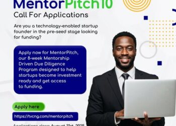Apply: TVC Labs MentorPitch 10 Program for Early-Stage Startups (Nigeria)