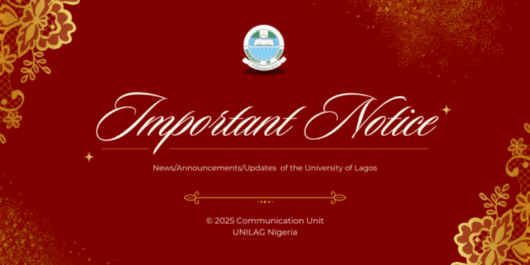 UNILAG Postpones Sandwich Matriculation to September 12, 2025