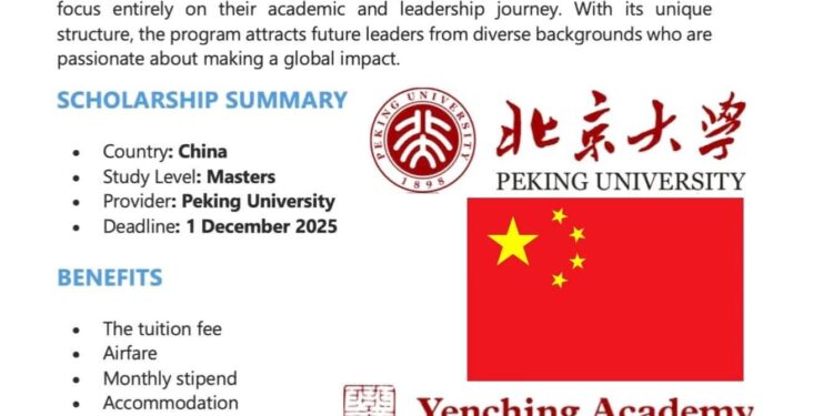 Yenching Academy Scholarship 2026/27