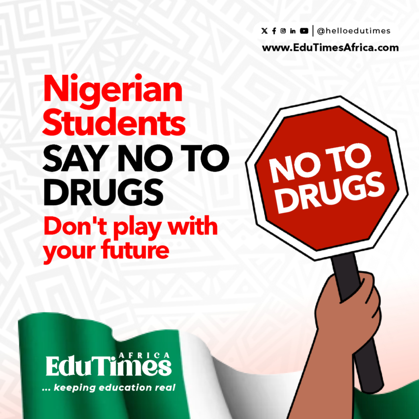 Nigerian Students; Say No To Drugs!!