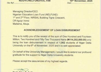 NELFUND Disburses Institutional Loan to 1,062 Niger Delta University Students