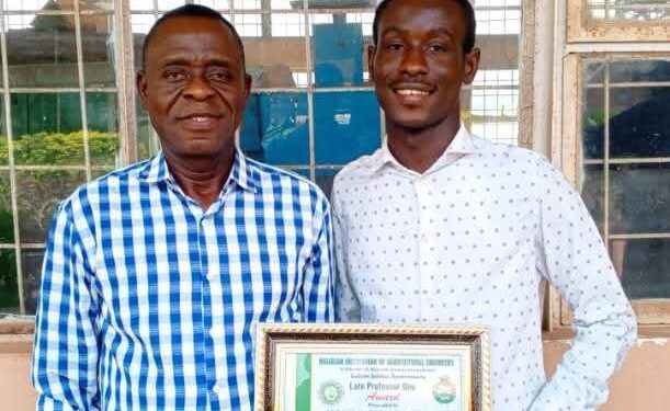 FUTA Alumnus , Adeoye Oluwadamilare Wins National Best Student Award in Soil and Water Engineering