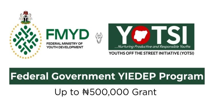 Apply: Federal Government YIEDEP Registration Portal 2025 (Up to ₦500,000 Grant)