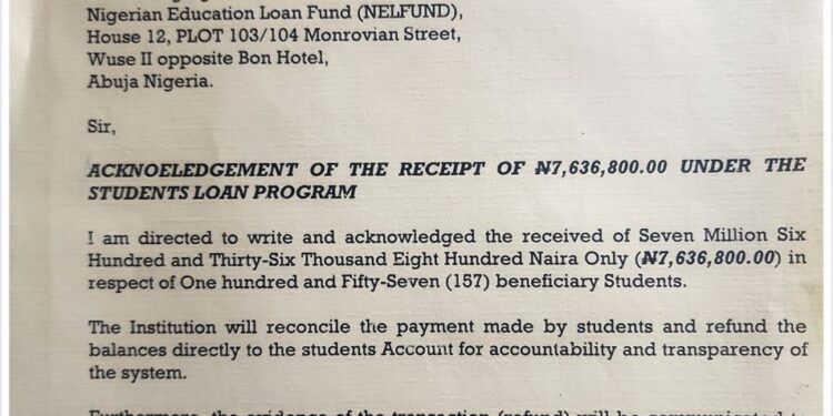 Federal Polytechnic Bauchi Confirms Receipt of N7.6m NELFUND Student Loan for 157 Students