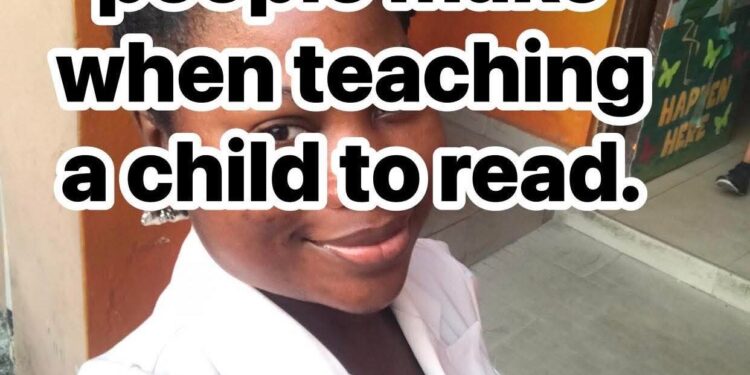 FOUR MISTAKES PEOPLE MAKE WHEN TEACHING A CHILD TO READ