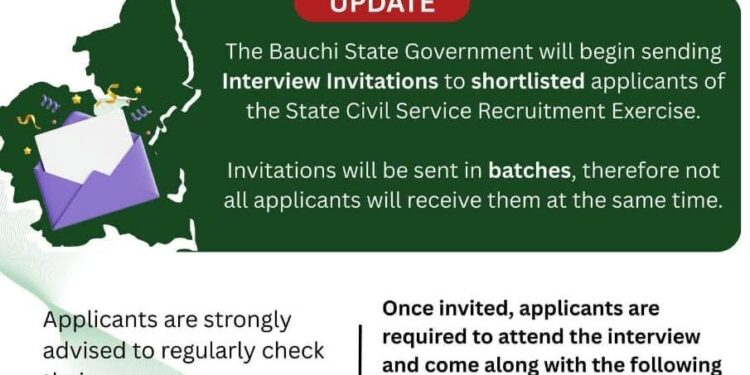 Notice to Applicants – Bauchi State Civil Service Recruitment