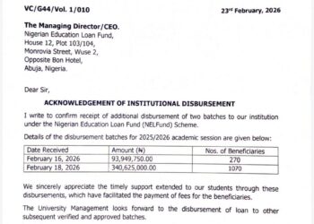 NELFUND Disburses ₦434.5m to EKSU, Supports 1,340 Students