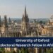 Call for Applications: University of Oxford Postdoctoral Research Fellow in African Studies 2026