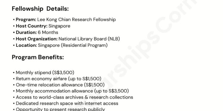 6 months Fully Funded Fellowship in Singapore
