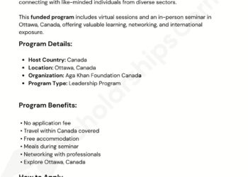 Apply: Funded Leadership Program in Canada