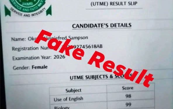 Fake UTME Result Sparks Alarm as JAMB Disowns Circulated Score