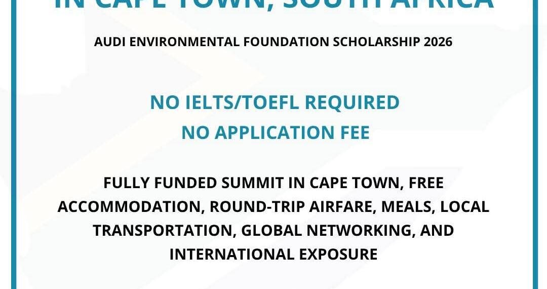 Apply: Fully Funded Youth Summit in Cape Town, South Africa – No Application Fee