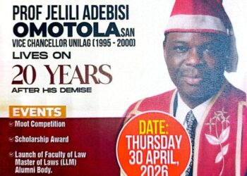 UNILAG Law Faculty Marks 20 Years Since Prof. Omotola’s Passing