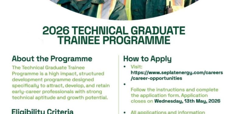 Apply: 2026 SEPLAT Energy Technical Graduate Trainee Programme