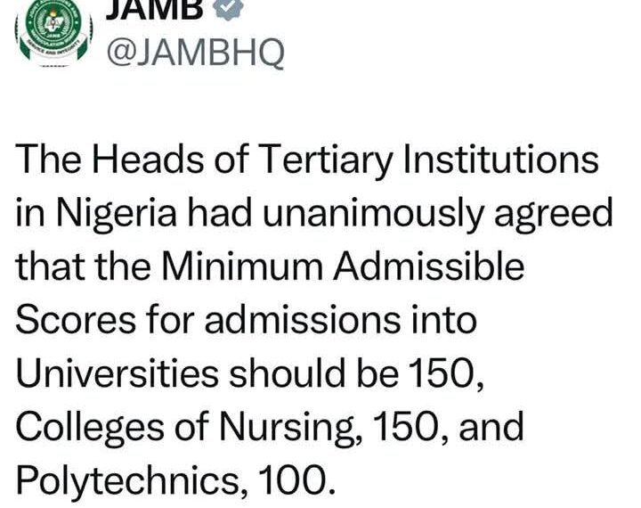 150 Cut-Off Mark and the Future of Higher Education in Nigeria