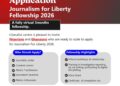 Call for Applications: Journalism for Liberty Fellowship 2026