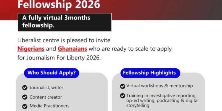 Call for Applications: Journalism for Liberty Fellowship 2026