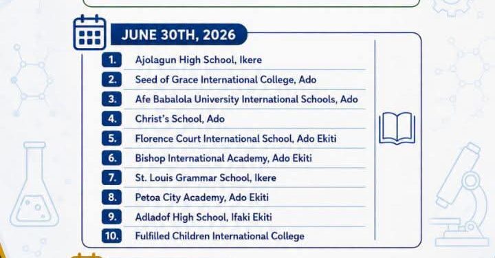 Ekiti Secondary Schools STEM Quiz Competition 2026 Kicks Off