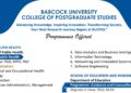 Full List: Babcock University Announces Admission into Postgraduate Programmes, Release List of Courses