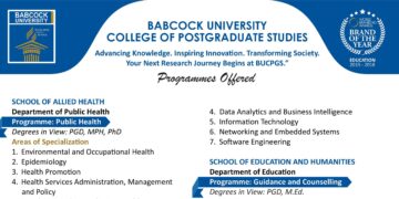 Full List: Babcock University Announces Admission into Postgraduate Programmes, Release List of Courses