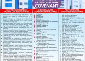 Covenant University Opens JAMB Portal for Newly Approved Programmes