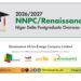 NNPC/Renaissance opens applications for fully funded UK master’s scholarship for Niger Delta graduates
