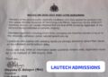 LAUTECH Extends 2026/2027 Post-UTME Registration, Sets August 16 Deadline