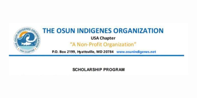 Osun Indigenes USA Chapter Opens ₦100,000 Scholarship for Osun Students