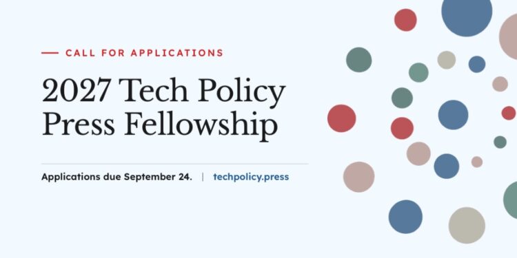 Tech Policy Press opens applications for 2027 fellowship